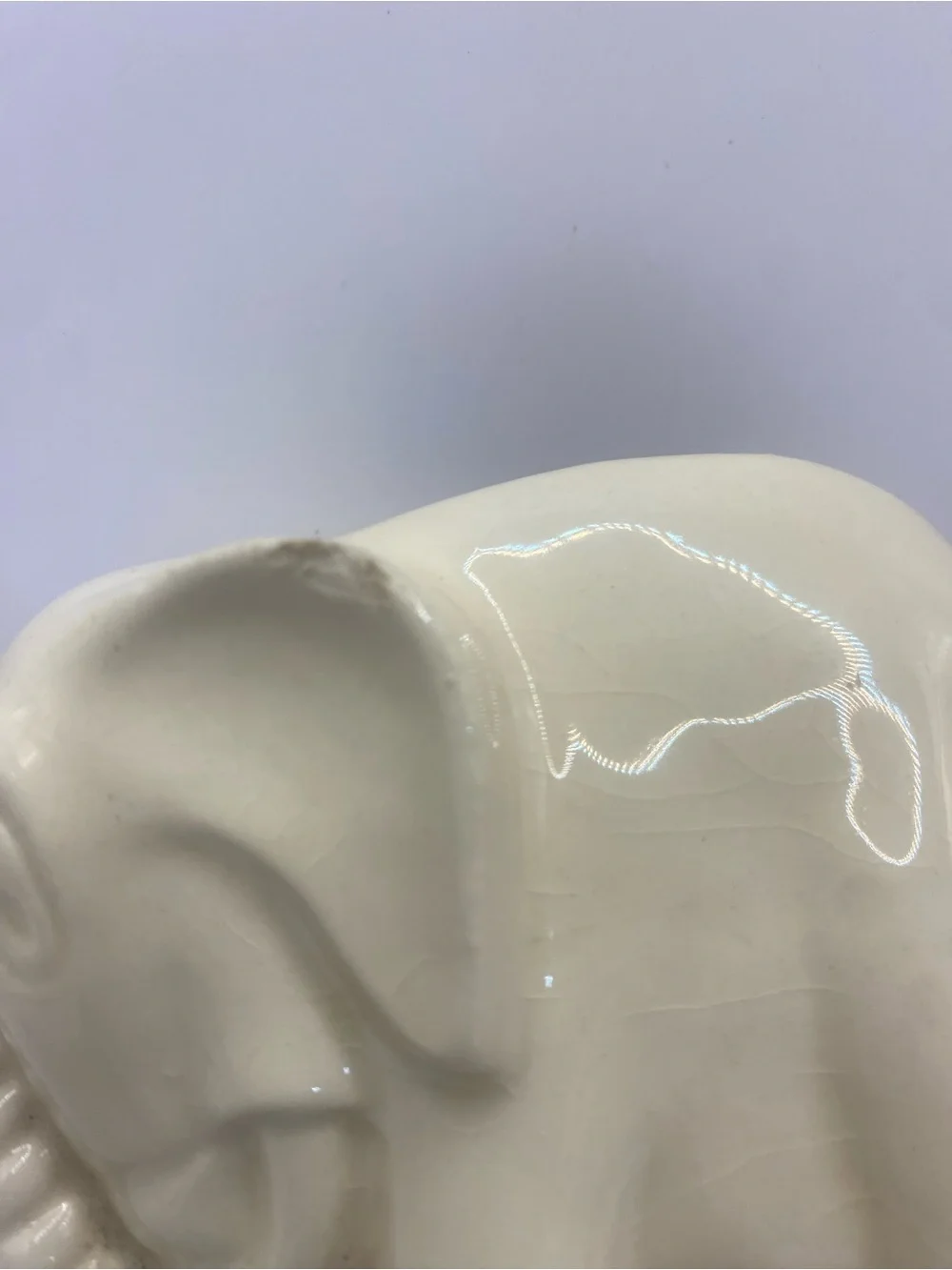 Vintage USA Pottery Ivory Elephant Succulent Planter/Vase Size 3.5”x
